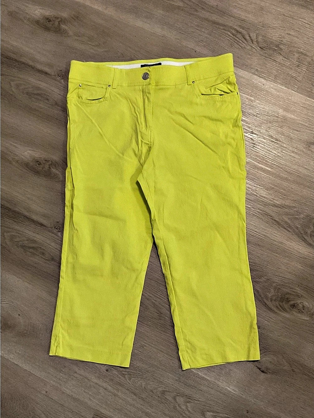 Verve Blues Cropped Pants in Yellow Size 14